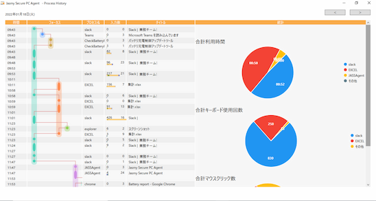 利用履歴（詳細）スクリーンショット1